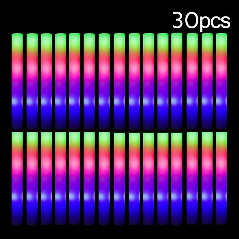 Barras luminosas LED de espuma RGB para fiestas y celebraciones