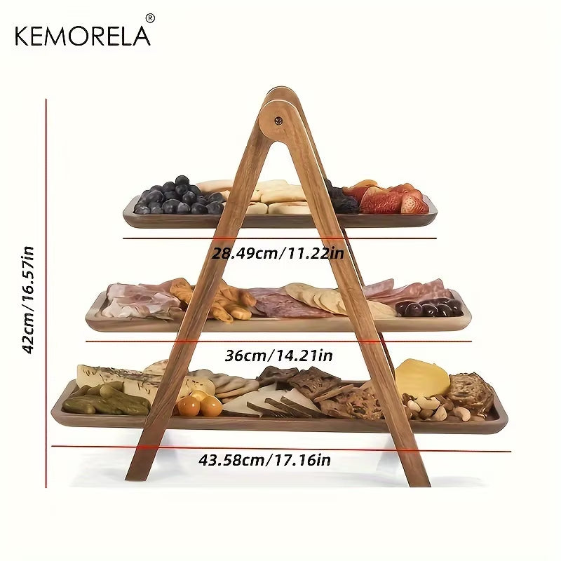Bandeja escalonada decorativa de 3 niveles para dulces y aperitivos