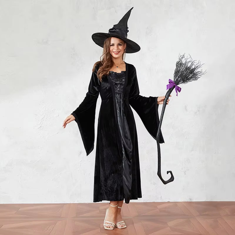 Escoba de Bruja Clásica de Plástico – Accesorio Perfecto para Halloween