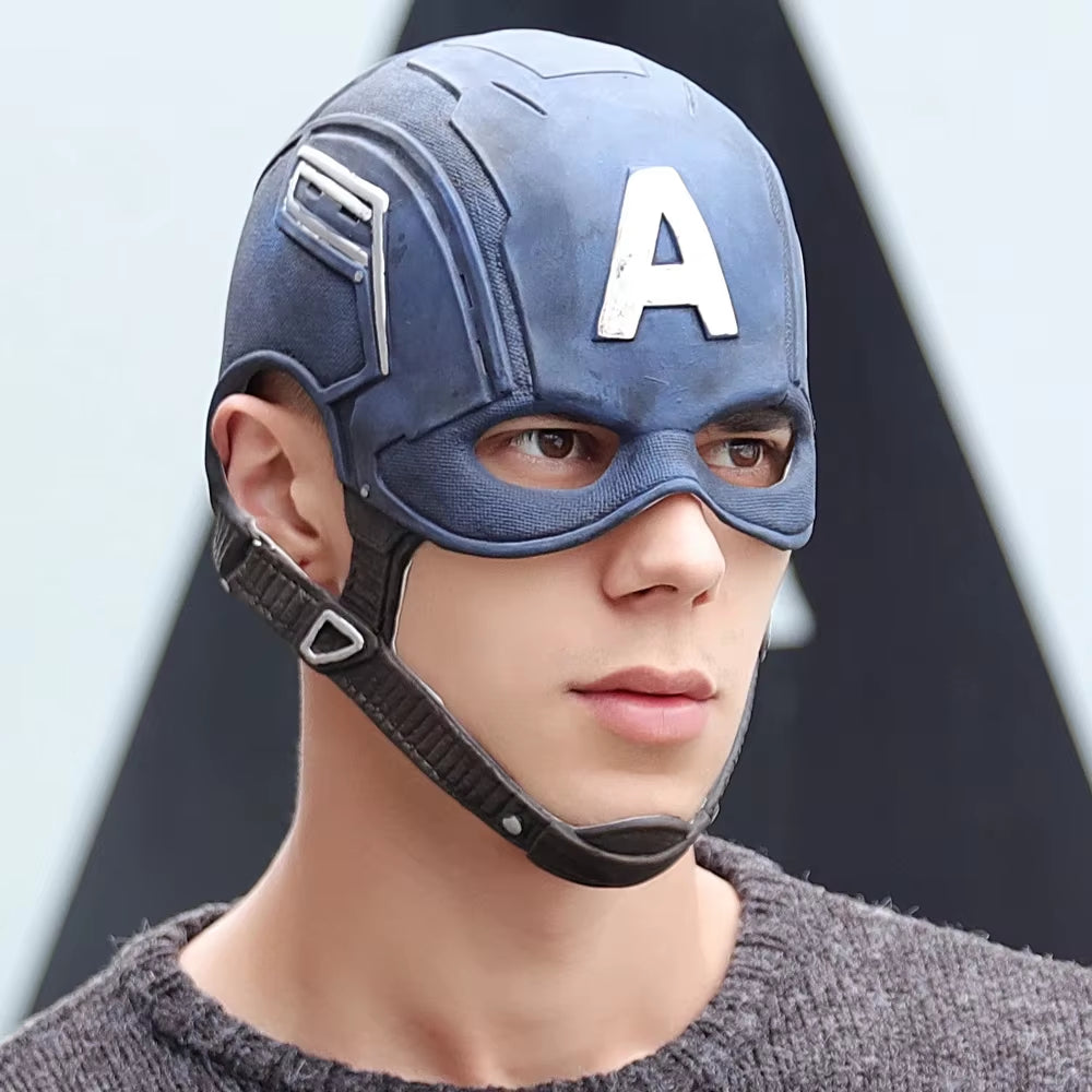 Máscara de Capitán América para cosplay y disfraces de superhéroe