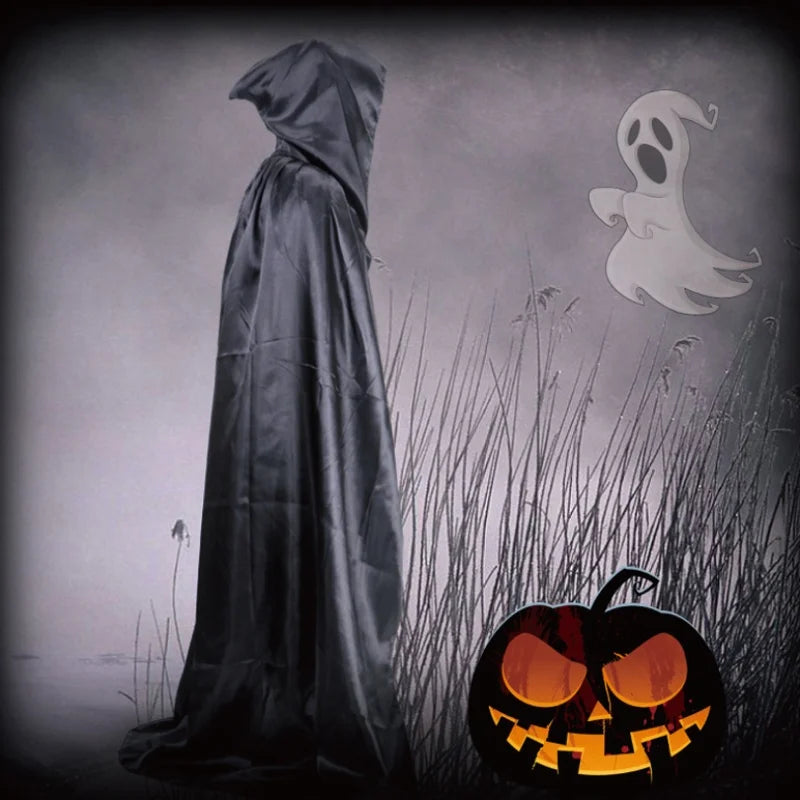 Capa Negra/Morada con Capucha Unisex – Ideal para Halloween y Fiestas