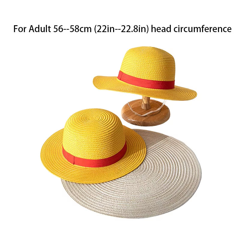 Sombrero de paja Monkey D. Luffy para cosplay y disfraces de anime
