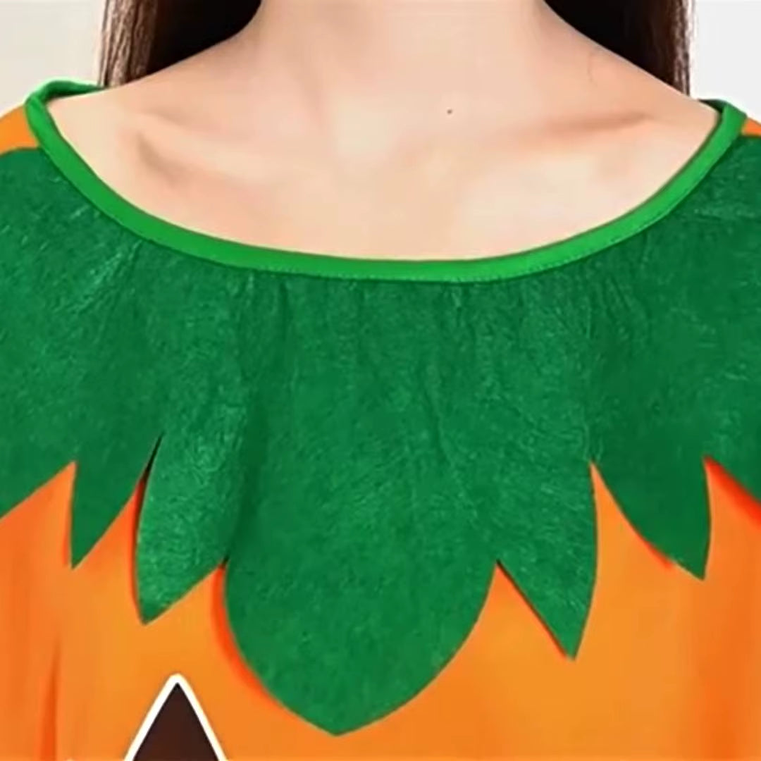 Disfraz de Halloween con capa y sombrero de calabaza – cosplay y fiestas temáticas