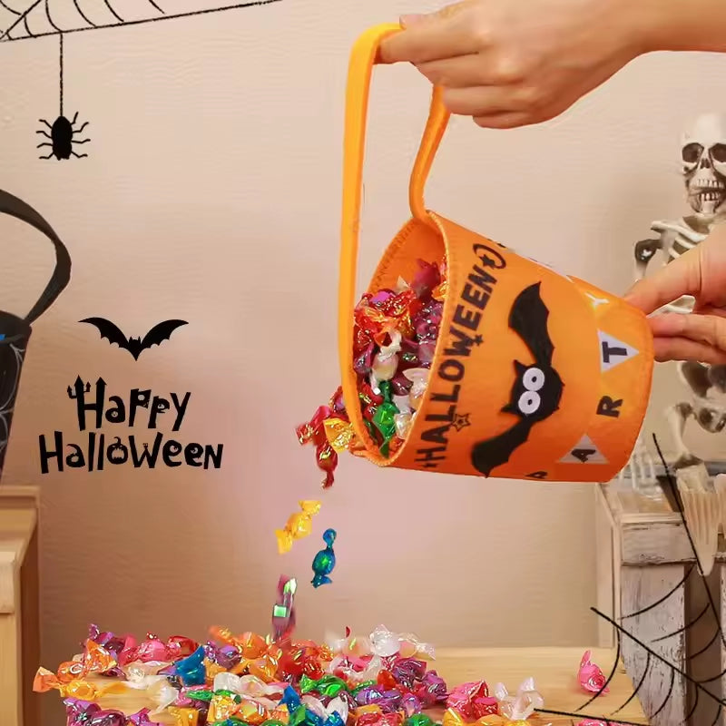 Cesta infantil para recolectar caramelos en fiestas de Halloween