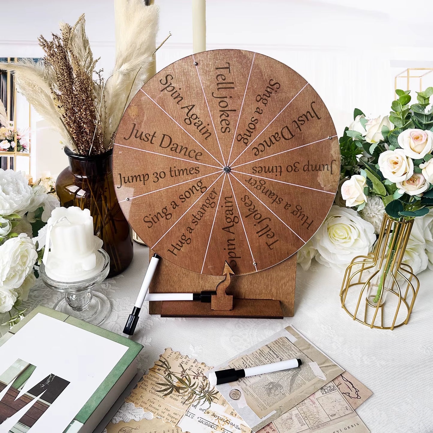 Rueda Giratoria de Desafíos para Bodas, Rifas y Fiestas Divertidas