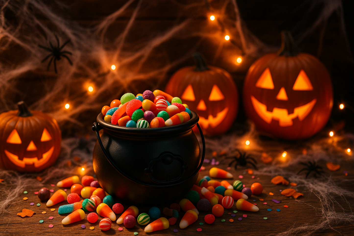Caldero de Bruja grande para Halloween – decoración y soporte de dulces
