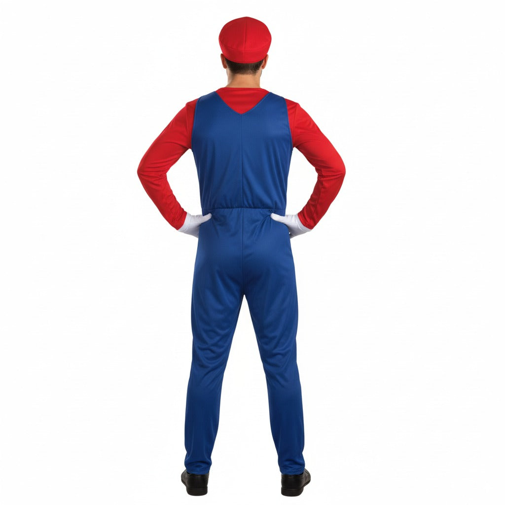 Disfraz clásico de Super Mario Bros/Luigi adulto para carnaval y eventos
