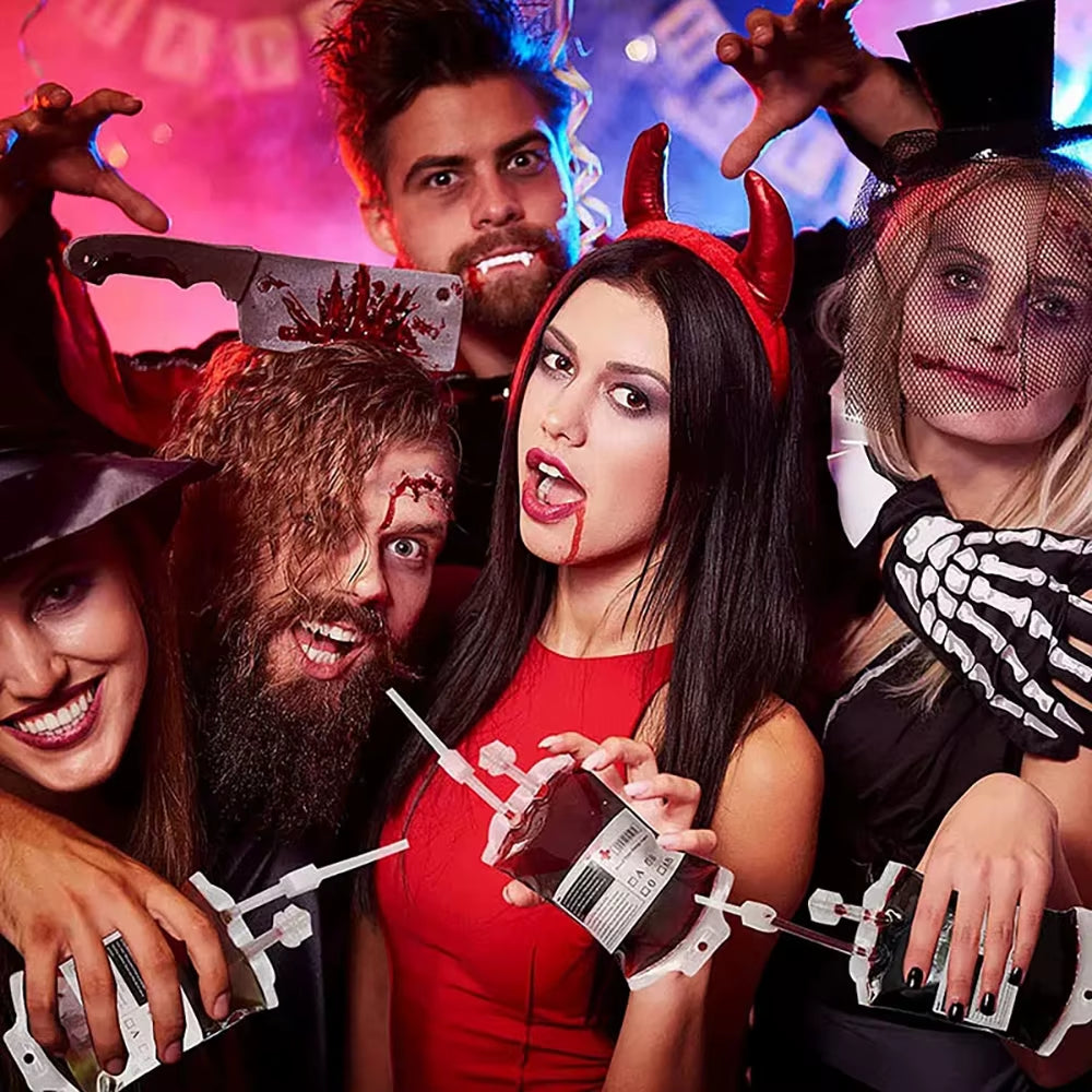 Bolsas de sangre falsas para bebidas y decoración de Halloween