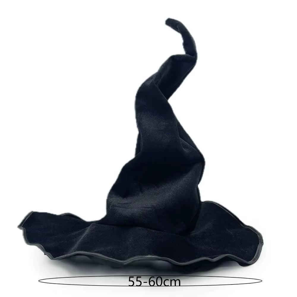 Sombrero de bruja vintage de lana para disfraces de Halloween