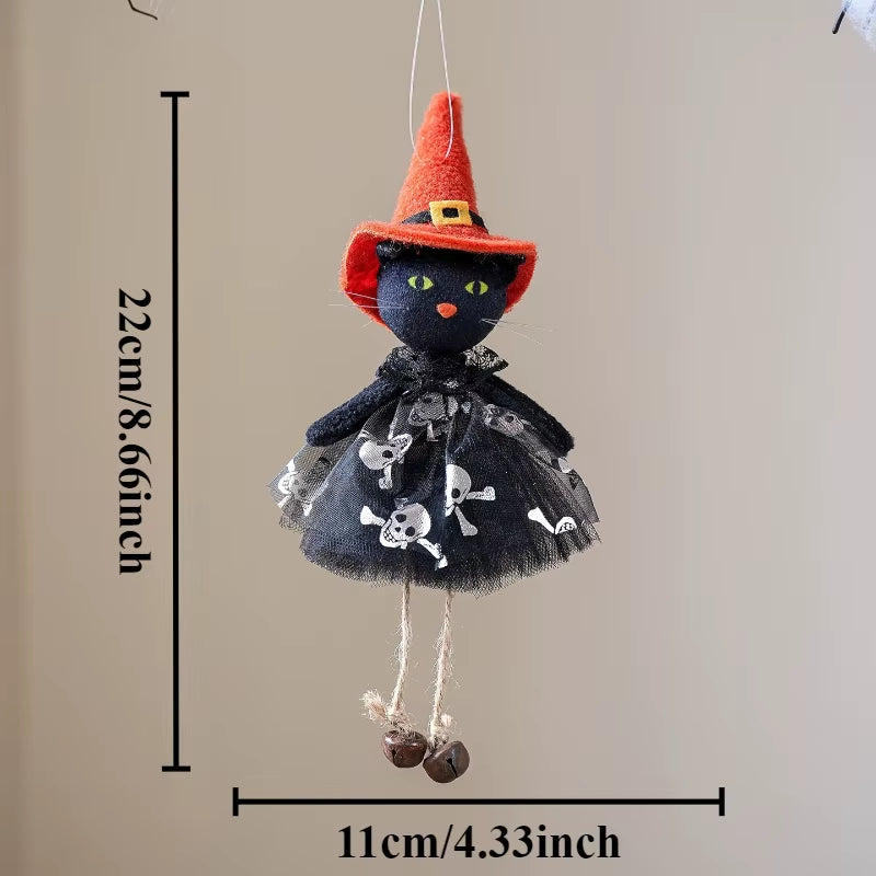 Colgante decorativo de bruja y calabaza para Halloween