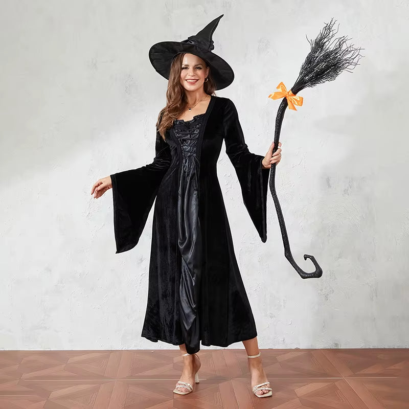 Escoba de Bruja Clásica de Plástico – Accesorio Perfecto para Halloween