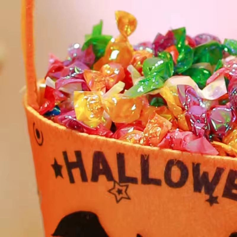 Cesta infantil para recolectar caramelos en fiestas de Halloween