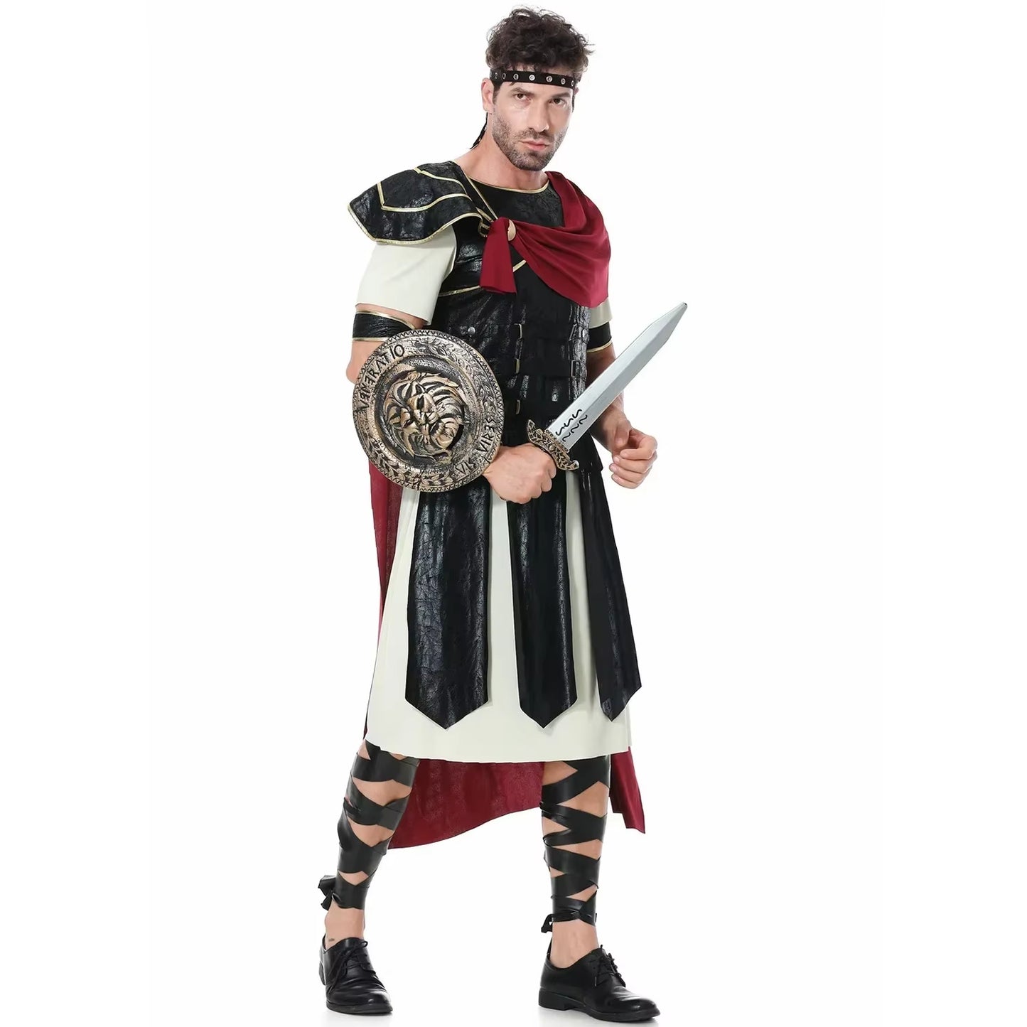 Disfraz de gladiador romano para adulto– traje histórico de guerrero