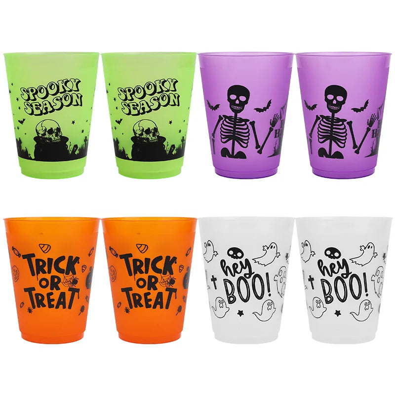 Vasos de plástico con calavera para cócteles y fiestas de Halloween
