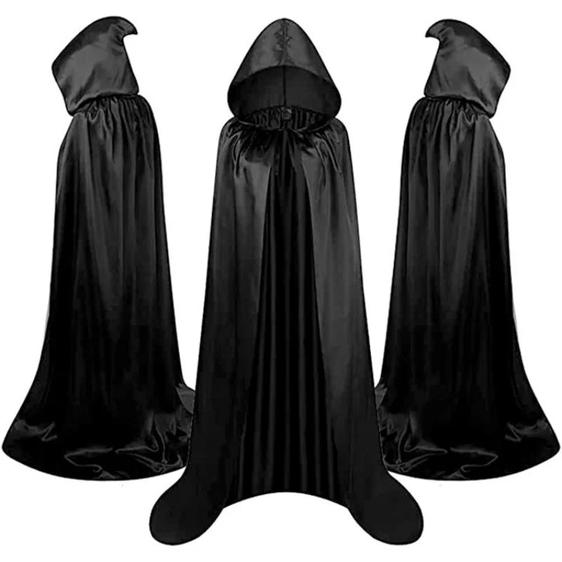 Capa Negra/Morada con Capucha Unisex – Ideal para Halloween y Fiestas
