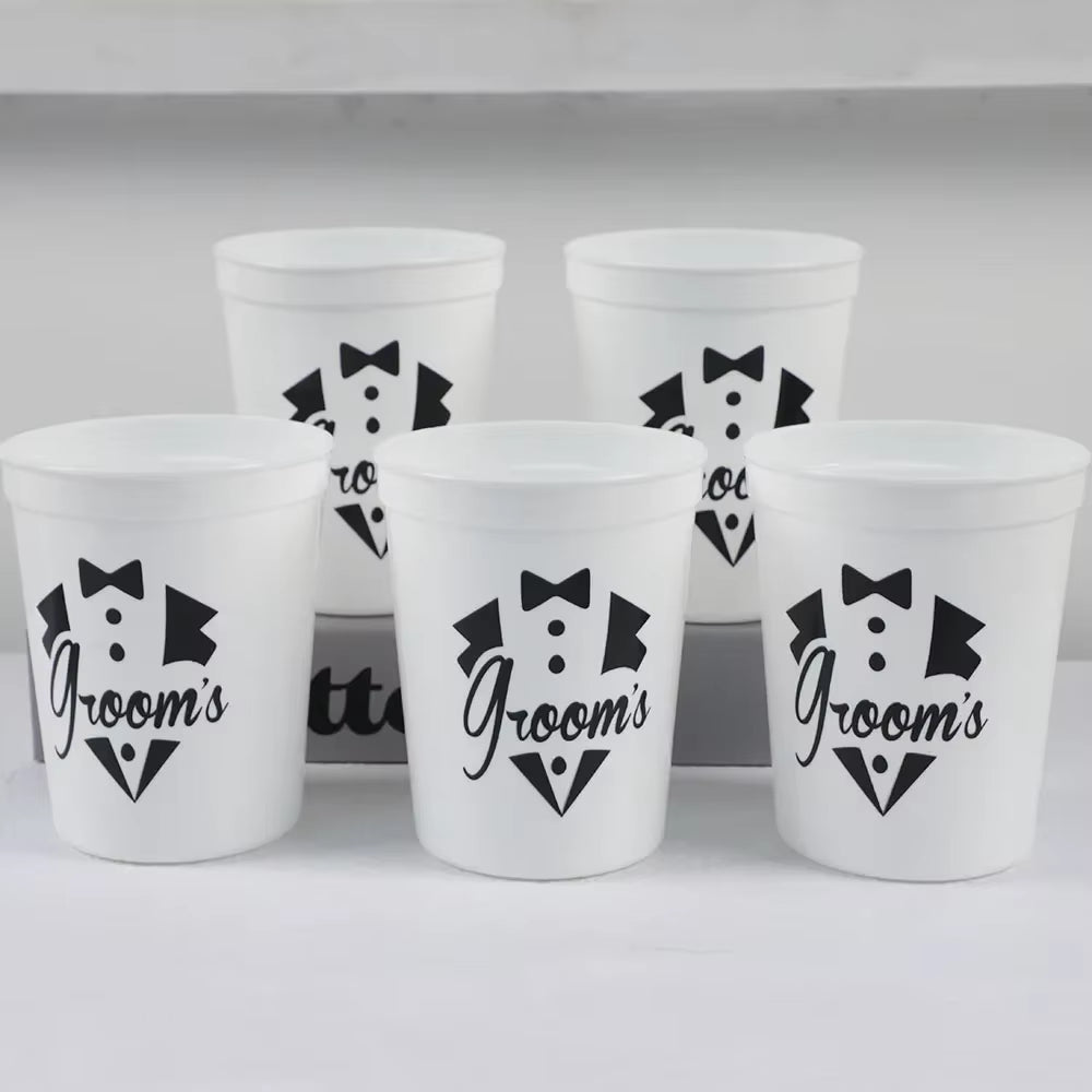 Vasos Reutilizables para Novio | Accesorios de Fiesta y Despedida de Soltera
