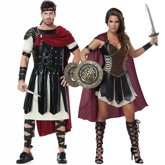 Disfraz de gladiador romano para adulto– traje histórico de guerrero