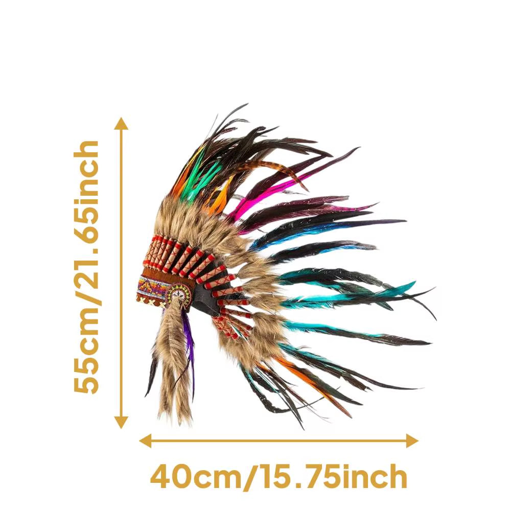 Tocado Indio – Complemento Colorido para la Hora Loca y Eventos