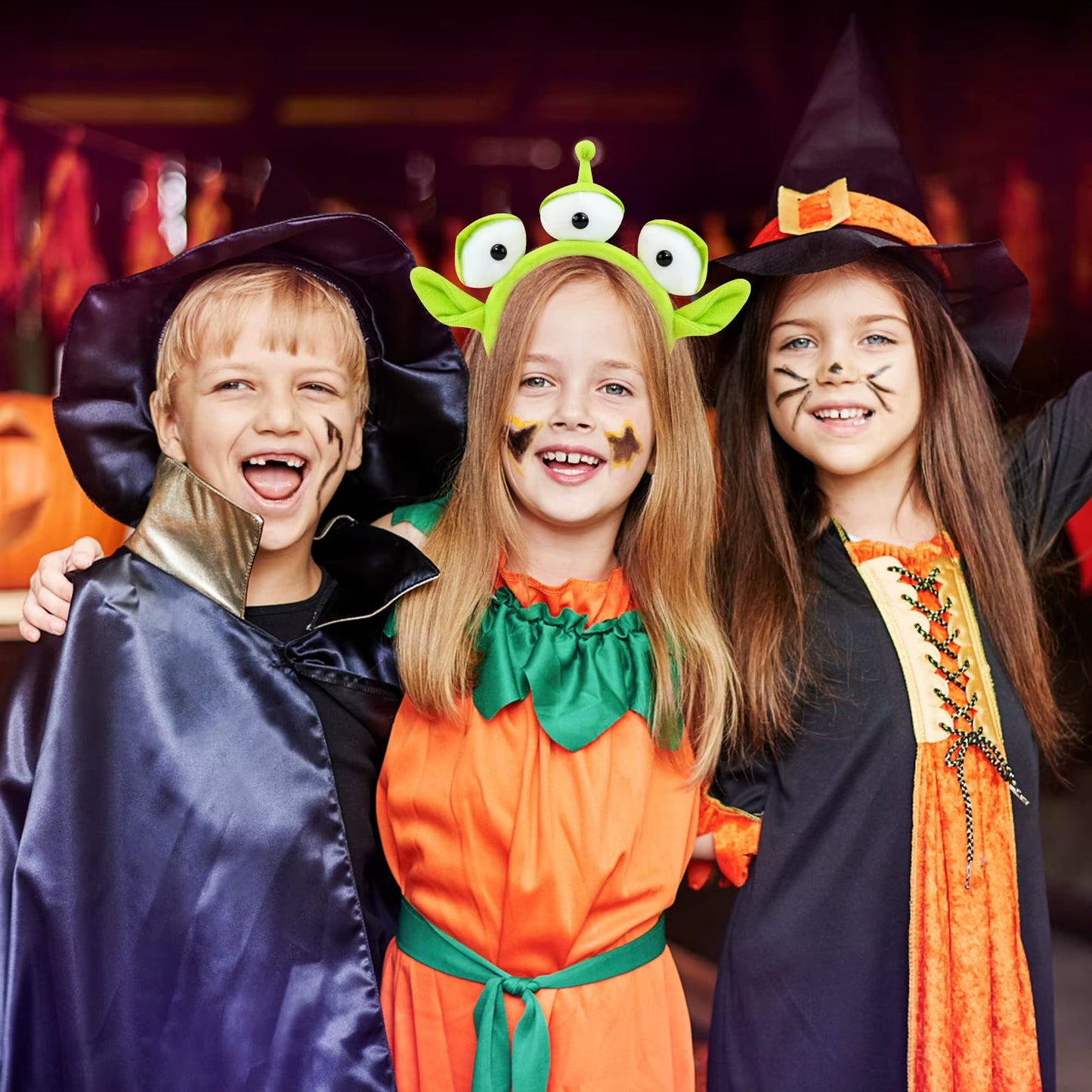 Diadema Alienígena De Tres Ojos, Monstruo De Halloween, Gorro Bonito De Felpa, Accesorios Para Fiestas Temáticas, Niñas Y Niños