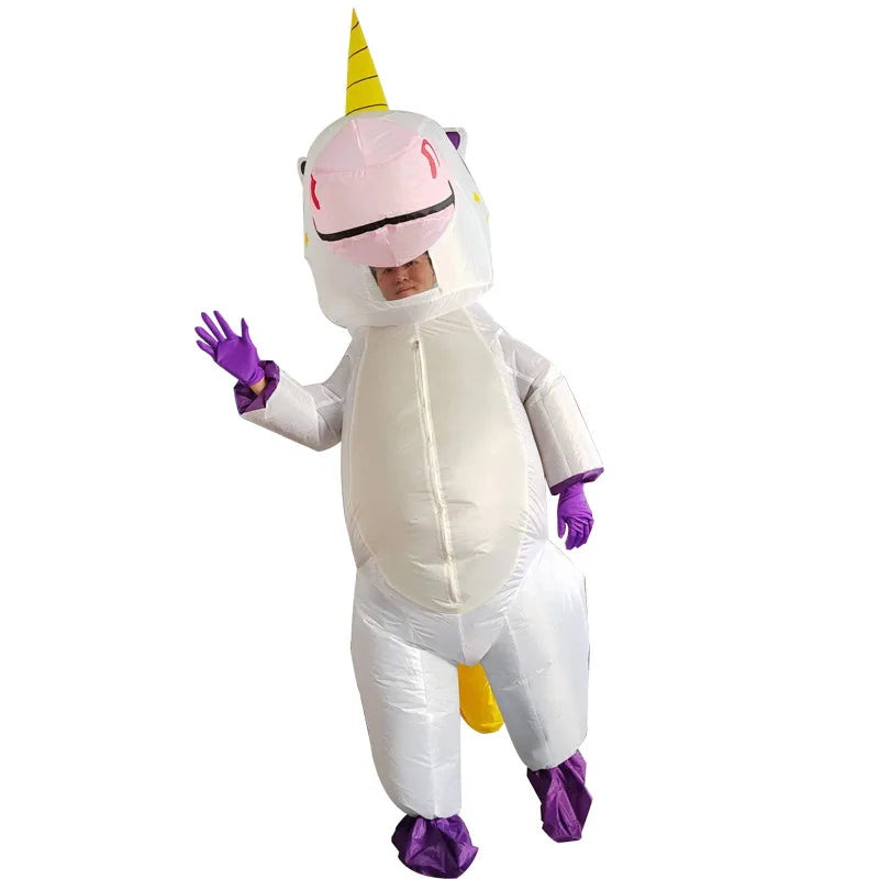 Disfraz inflable de unicornio para adultos y niños – divertido y original