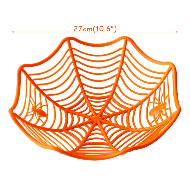 Cuenco de telaraña para mesa de fiesta y suministros de Halloween