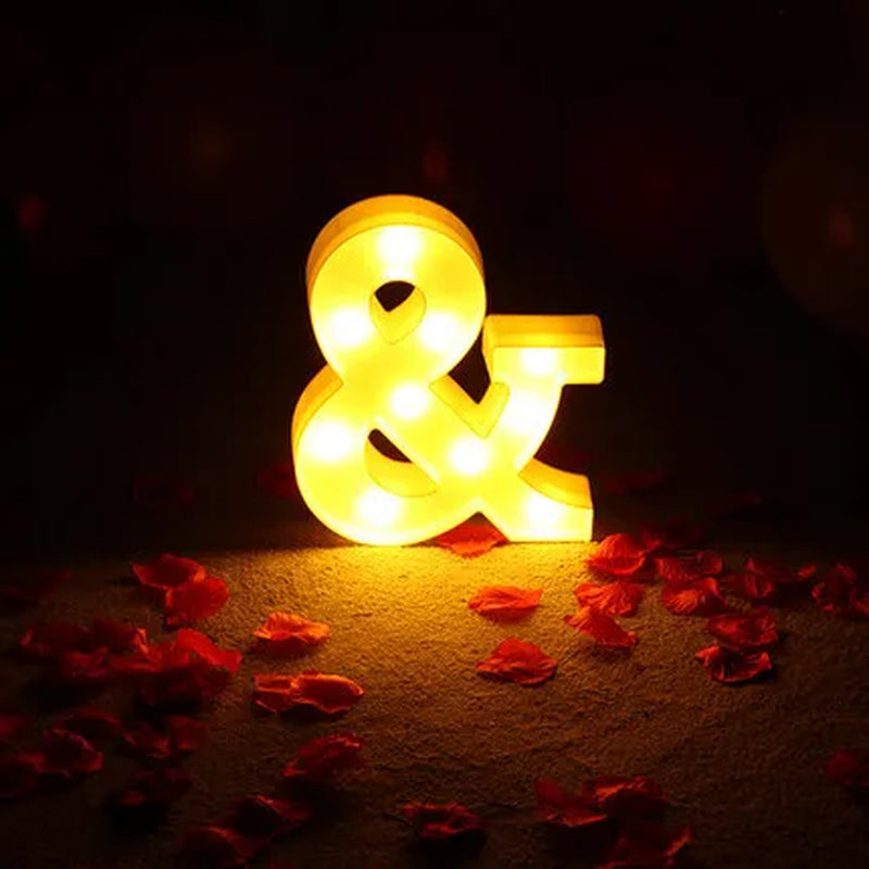 Lámparas LED con forma de alfabeto y números para bodas y cumpleaños