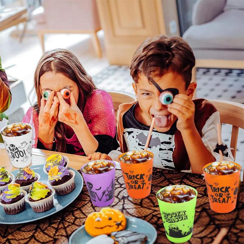 Vasos de plástico con calavera para cócteles y fiestas de Halloween