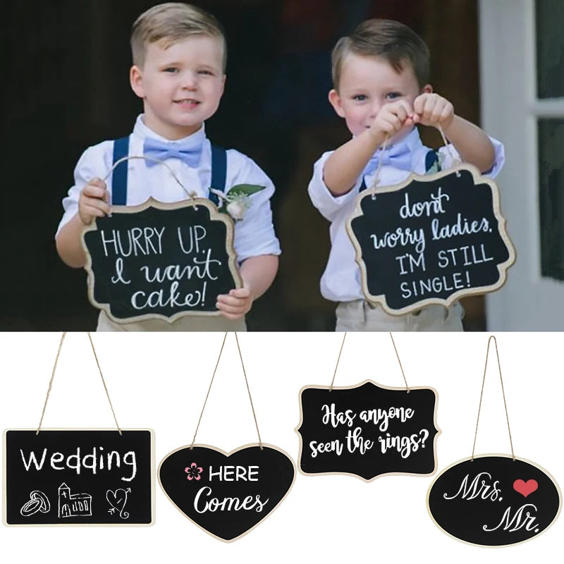Pizarra de boda rústica de madera – tablero decorativo para mensajes y fotos
