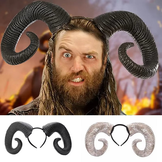 Diadema artesanal con cuernos para disfraces y fiestas