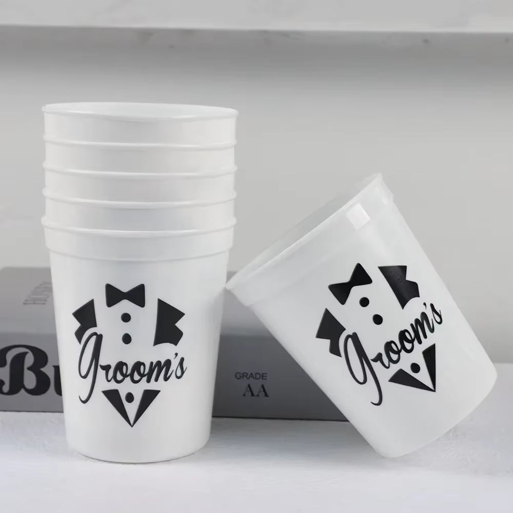 Vasos Reutilizables para Novio | Accesorios de Fiesta y Despedida de Soltera