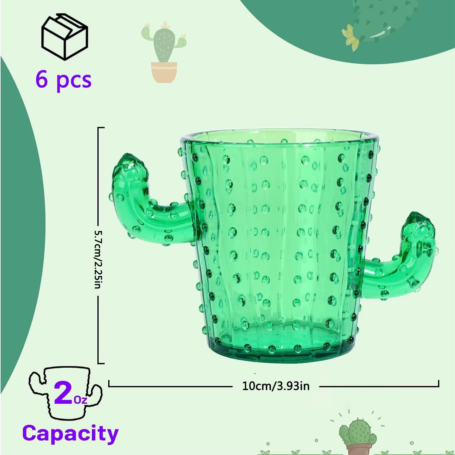 Vasos de chupito con forma de cactus – divertidos chupitos para fiestas y despedidas