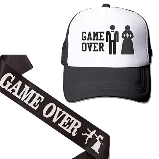 Gorra y banda divertidas para despedida de soltero y boda