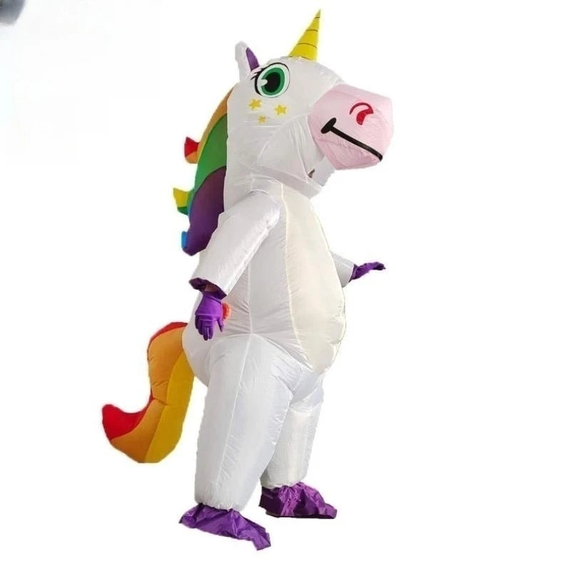 Disfraz inflable de unicornio para adultos y niños – divertido y original