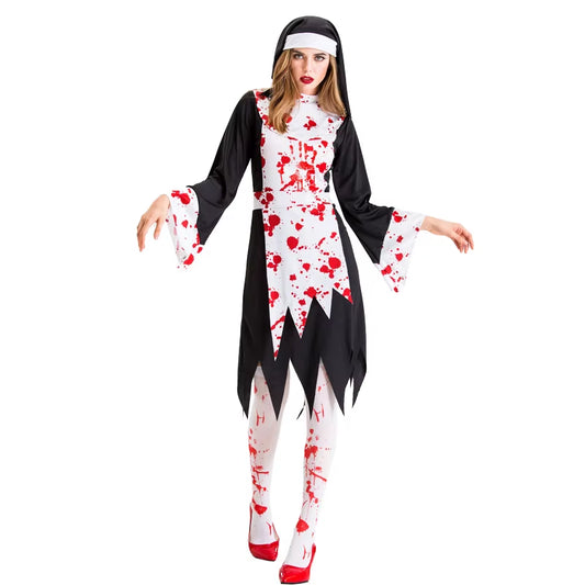 Disfraz de Monja Oscura para Mujer – Look Gótico y Misterioso de Halloween