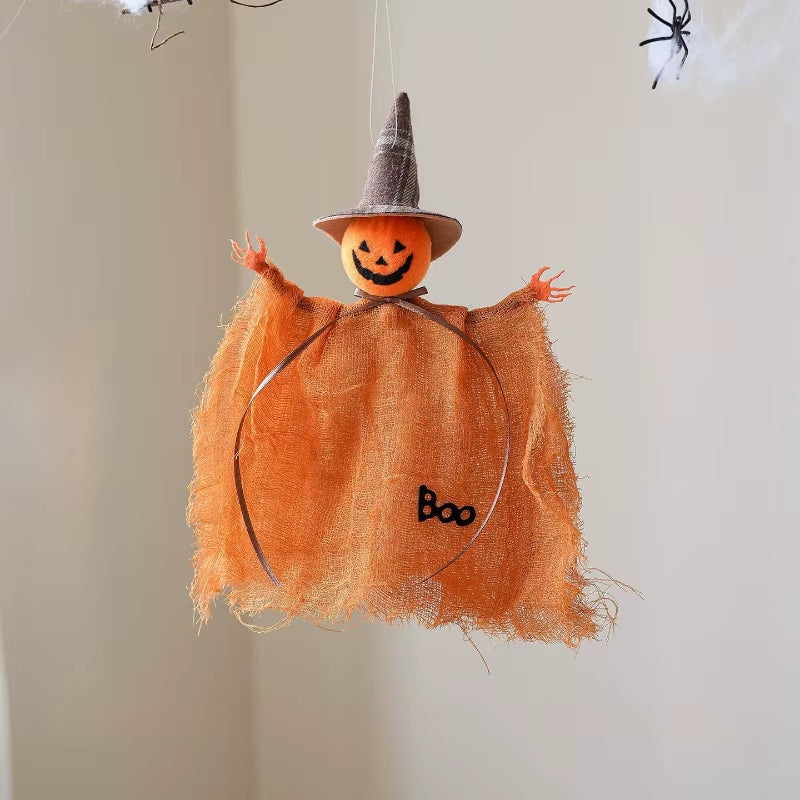 Colgante decorativo de bruja y calabaza para Halloween