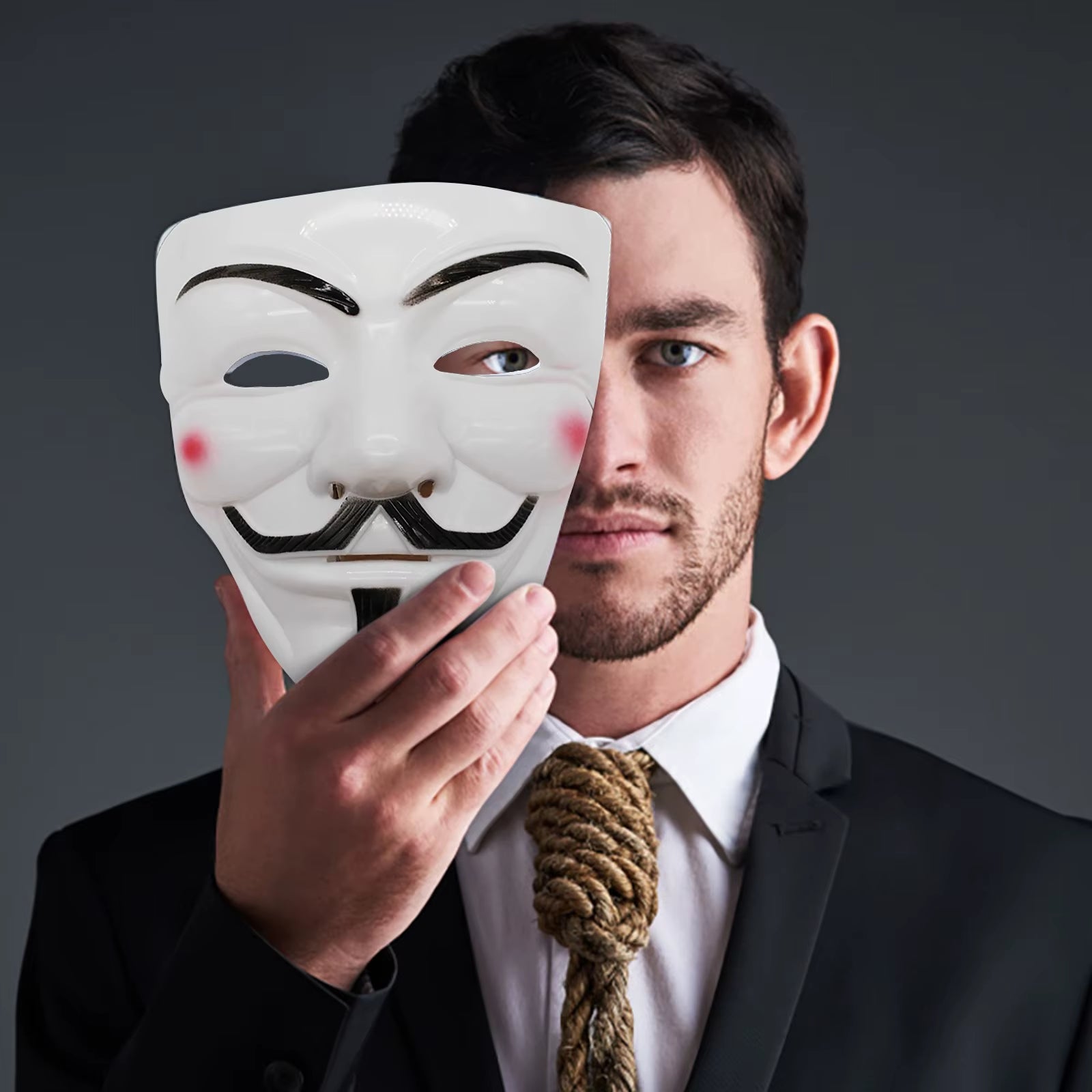 Máscara V de Vendetta Anonymous para carnaval y eventos temáticos