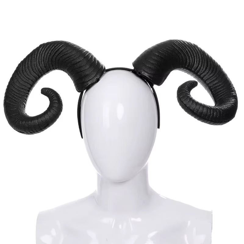 Diadema artesanal con cuernos para disfraces y fiestas