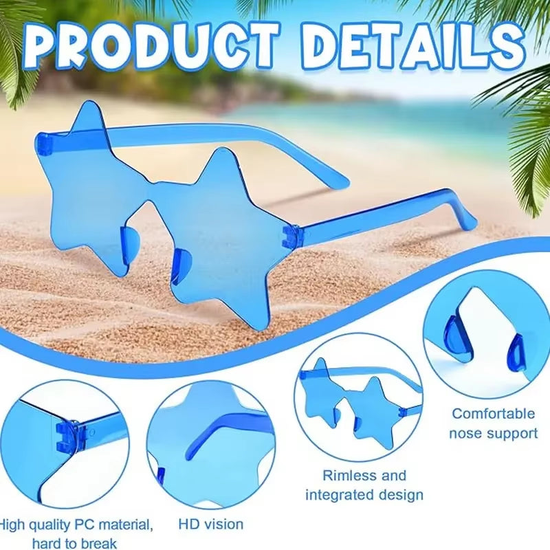 Gafas de Estrella Coloridas – Accesorio Divertido para Fiestas y Hora Loca