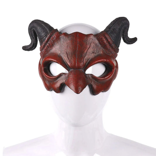 Máscara de Diablo Realista – Accesorio de Terror para Fiestas y Cosplay
