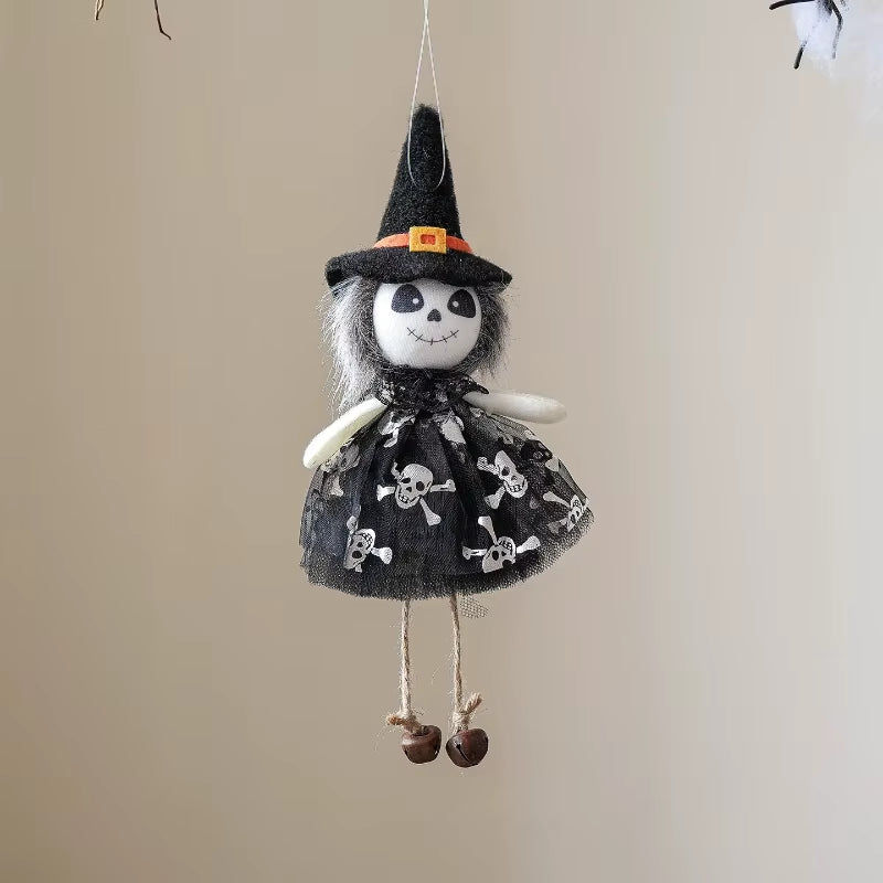 Colgante decorativo de bruja y calabaza para Halloween