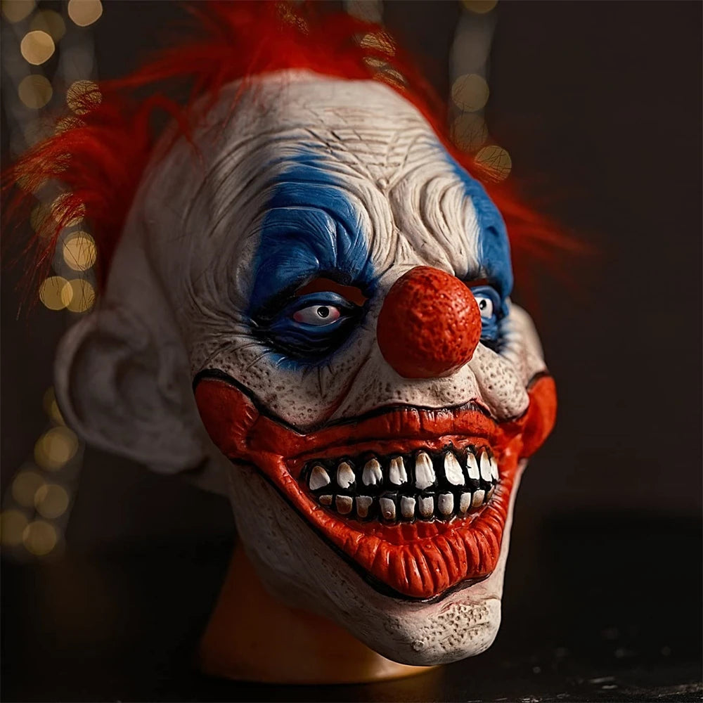 Máscara de payaso de miedo para Halloween – terrorífica y realista de látex