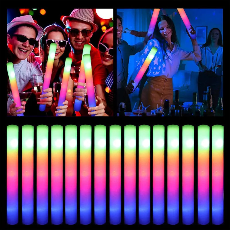 Barras luminosas LED de espuma RGB para fiestas y celebraciones