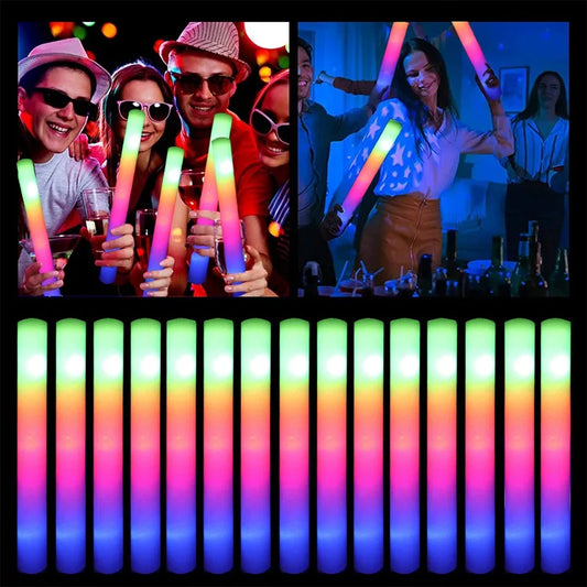 Barras luminosas LED de espuma RGB para fiestas y celebraciones