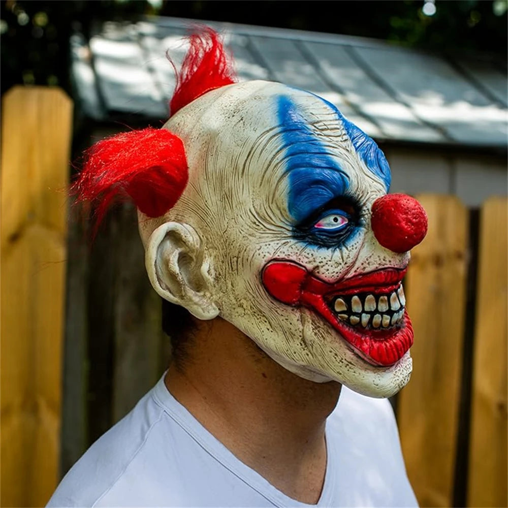 Máscara de payaso de miedo para Halloween – terrorífica y realista de látex