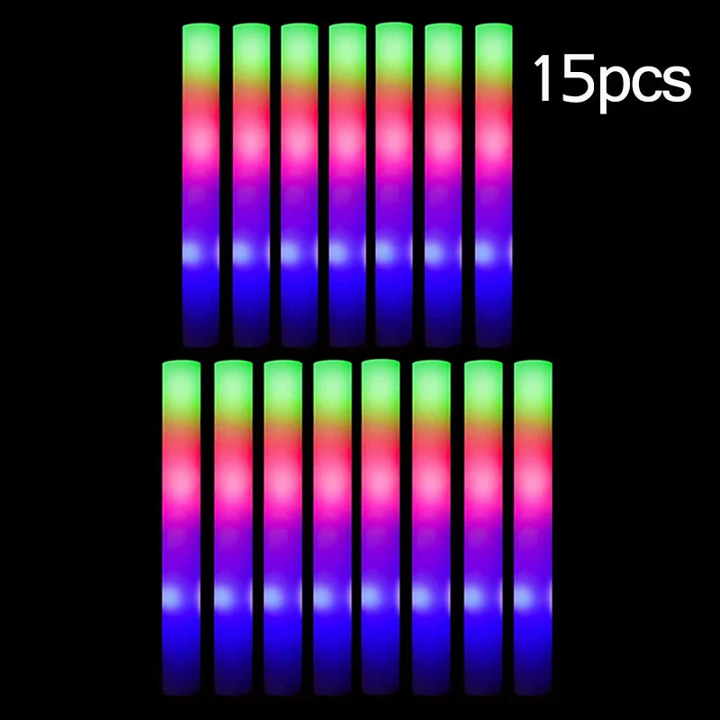 Barras luminosas LED de espuma RGB para fiestas y celebraciones
