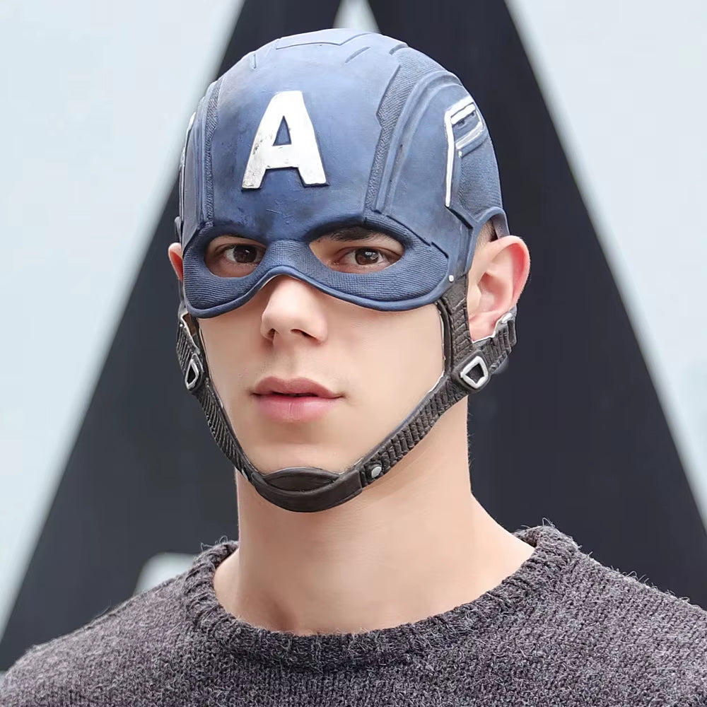 Máscara de Capitán América para cosplay y disfraces de superhéroe