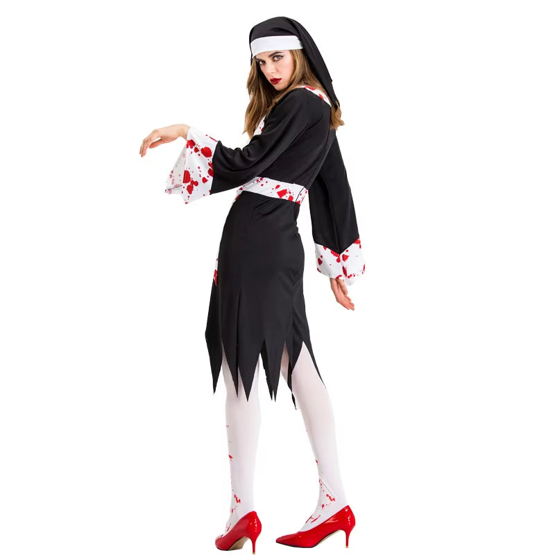Disfraz de Monja Oscura para Mujer – Look Gótico y Misterioso de Halloween