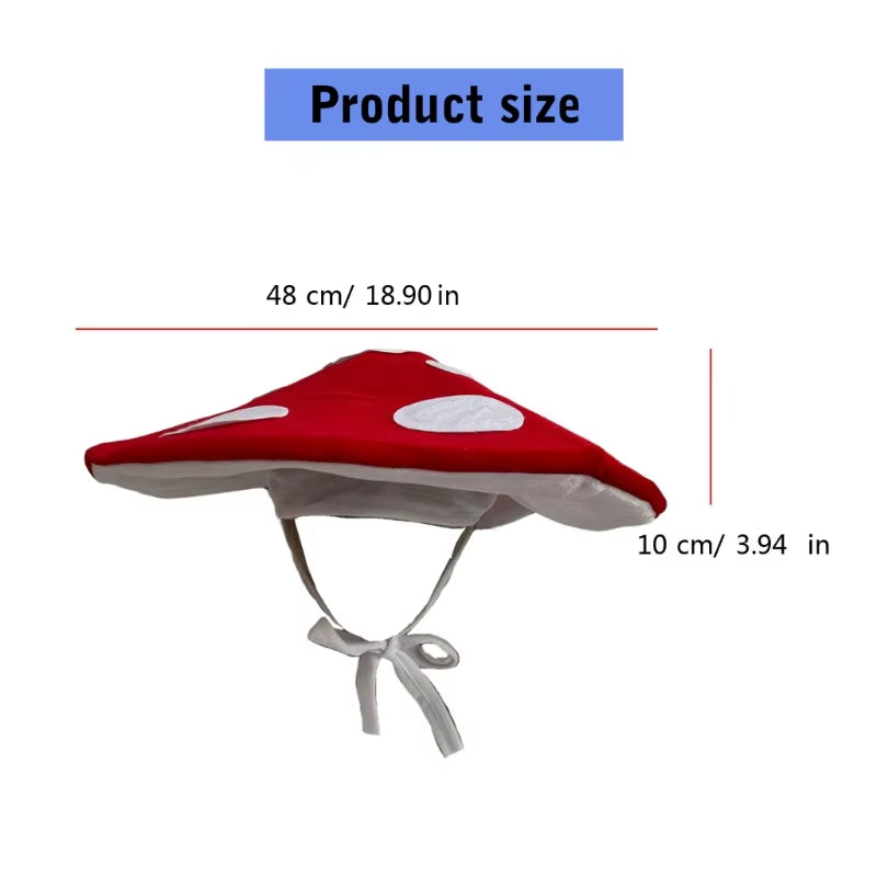 Sombrero de Hongo en Terciopelo - Disfraz Original para Fiestas y Halloween