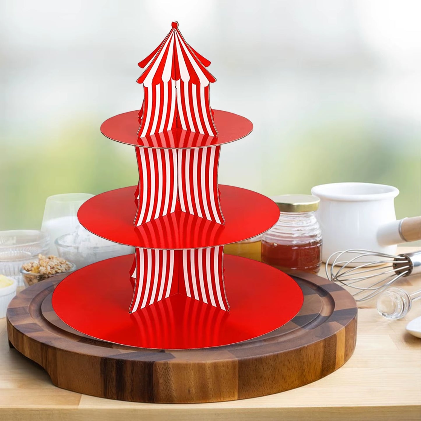 Expositor de postres y dulces para carnaval y fiestas navideñas