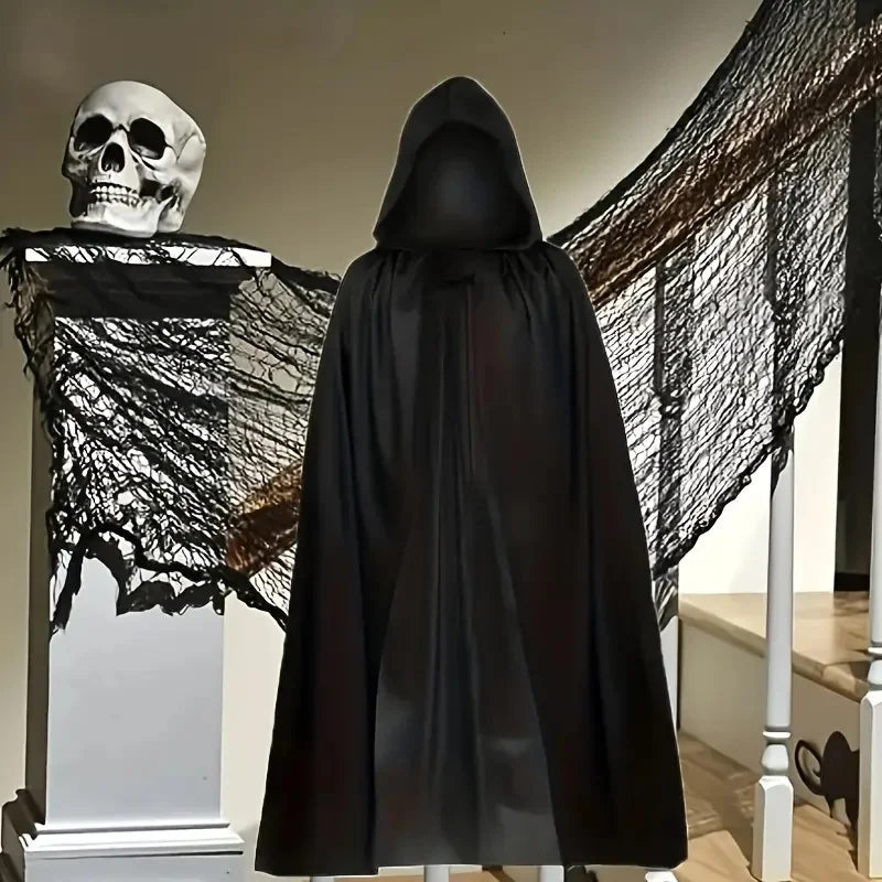 Capa Negra/Morada con Capucha Unisex – Ideal para Halloween y Fiestas